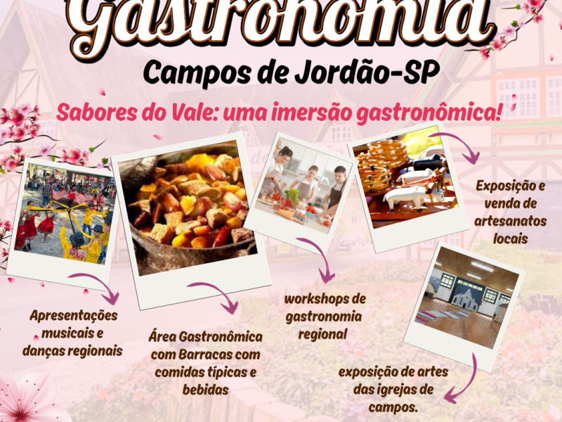 Campos do Jordão: Parque da Cerejeira recebe “Festival de Gastronomia do Vale do Paraíba”, neste final de semana (23 e 24), com entrada gratuita