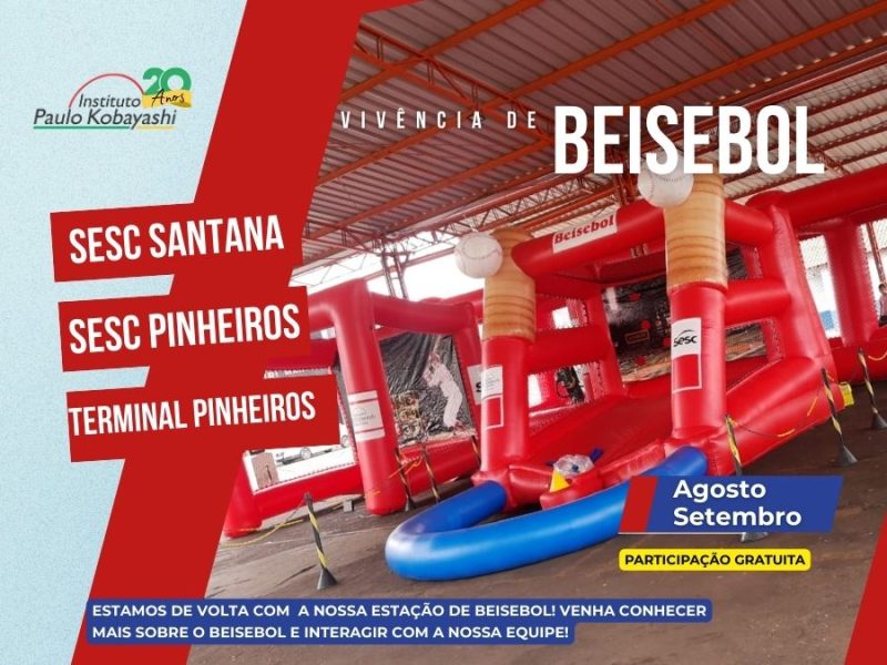 Vivências de Beisebol no SESC Santana e SESC Pinheiros