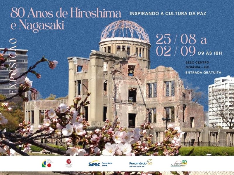 “80 anos de Hiroshima e Nagasaki – Inspirando a Cultura da Paz” no Sesc Centro Goiânia