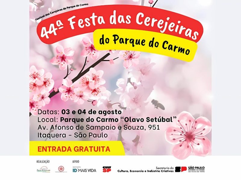 44ª  Festa das Cerejeiras no Parque do Carmo – 2024